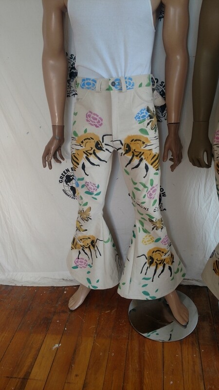 Pollinator pants bells airbrushed Hermans Eco 31