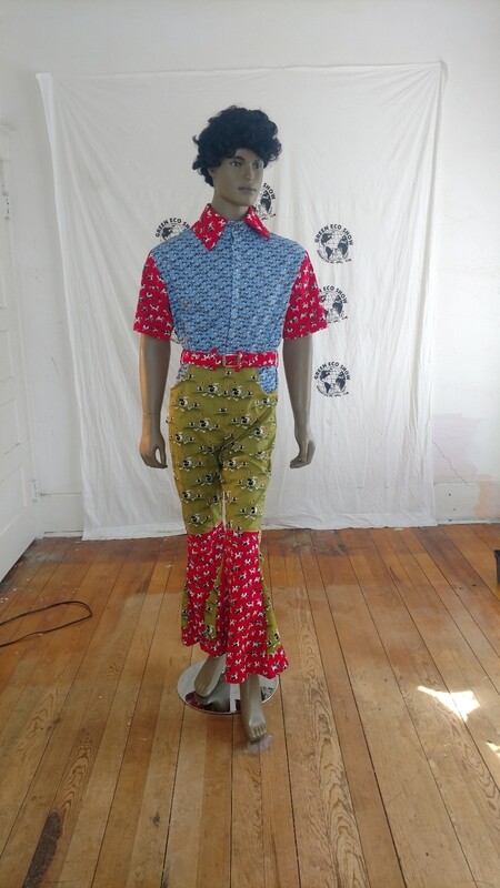 Mens Jumpsuit Moo Cow M to L bells Hermans Eco USA