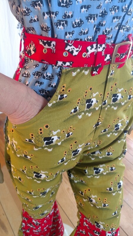 Mens Jumpsuit Moo Cow M to L bells Hermans Eco USA