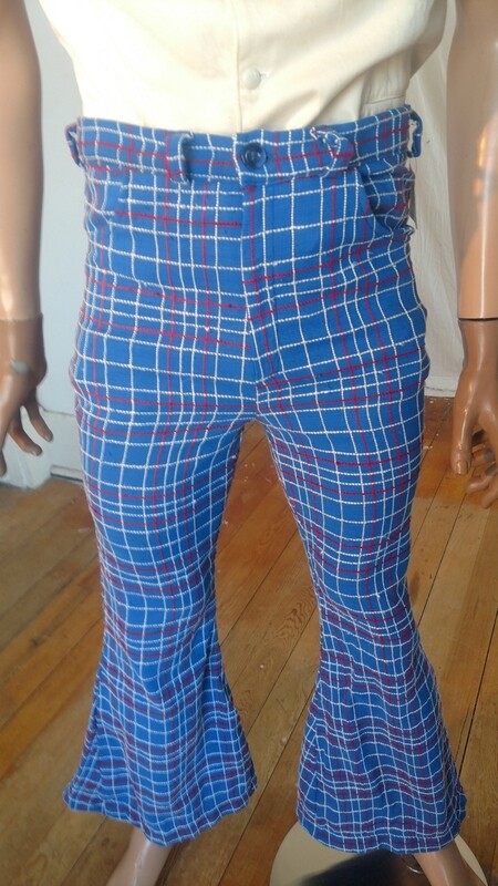 Mens Plaid bedspread pants 33 x 31 Hermans Eco