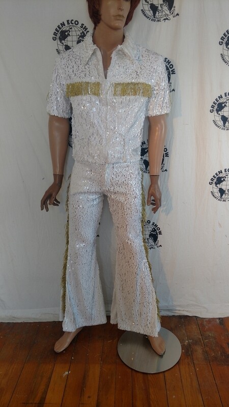 Mens Sequin Suit 42 Justice Hermans Eco USA