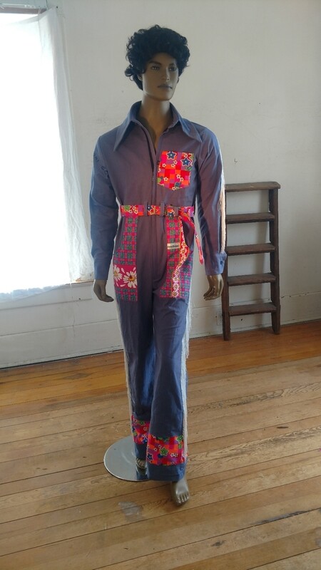 Mens Patchwork Western Jumpsuit M to L Hermans
