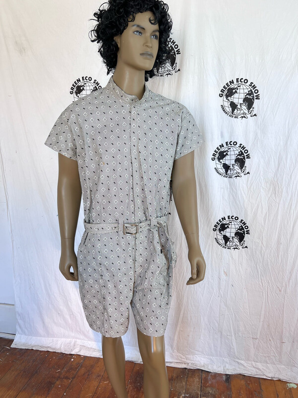 Mens XL Check Romper Shorts