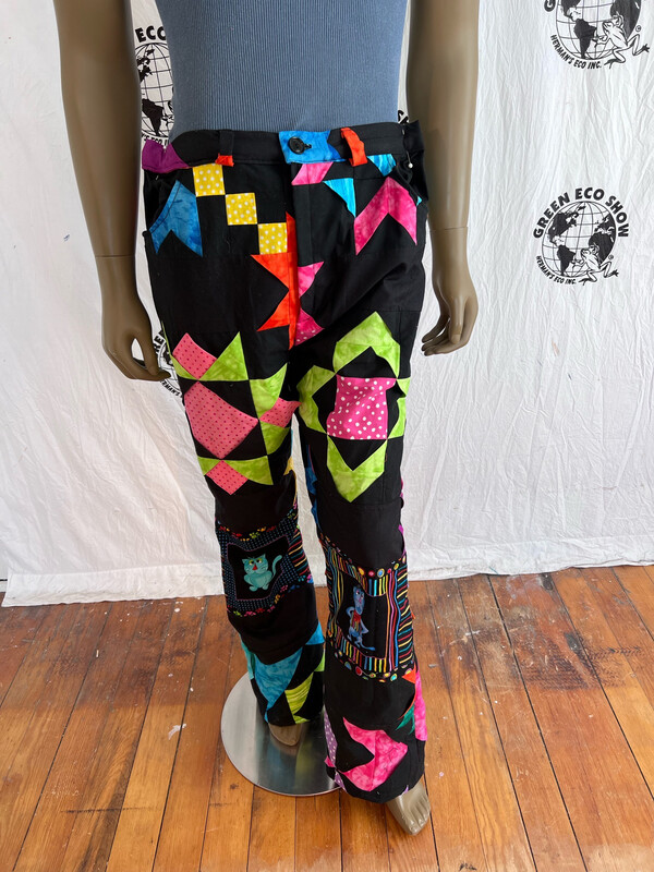 Mens Quilt Patchwork Pants 36 - 38 Hermans