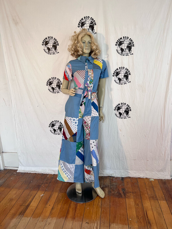 Womens Patchwork Quilt Jumpsuit S Hermans Eco