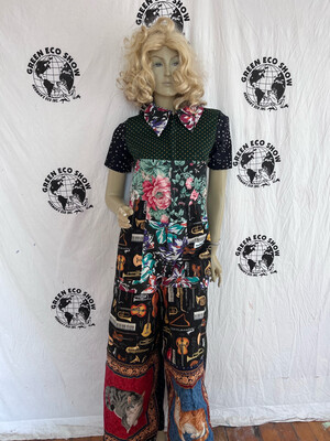 Womens Patchwork Jumpsuit Hermans Eco S Cats Usa