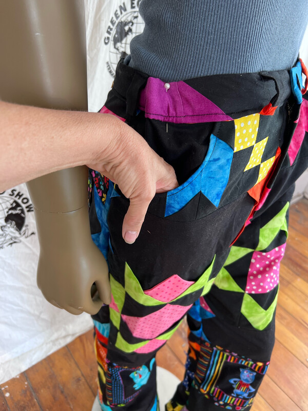 Mens Quilt Patchwork Pants 36 - 38 Hermans