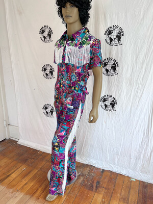 Mens Western Jumpsuit Fringe L Hermans