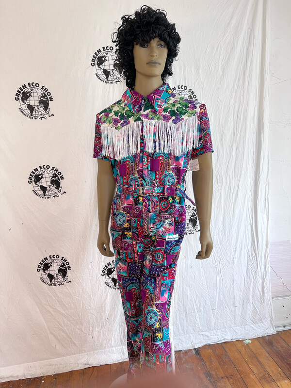 Mens Western Jumpsuit Fringe L Hermans
