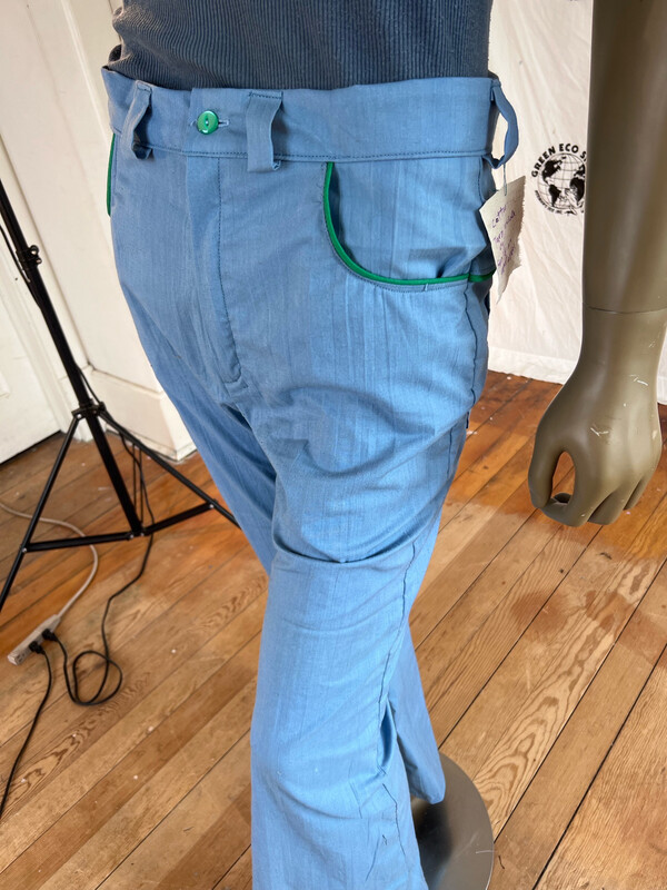 Mens Palm Tree Bell bottoms Jeans
