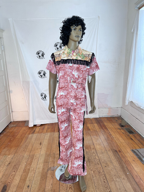 Mens Pink western jumpsuit  L Hermans Eco