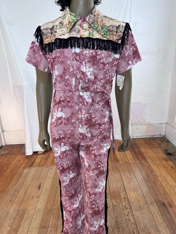 Mens Pink western jumpsuit  L Hermans Eco
