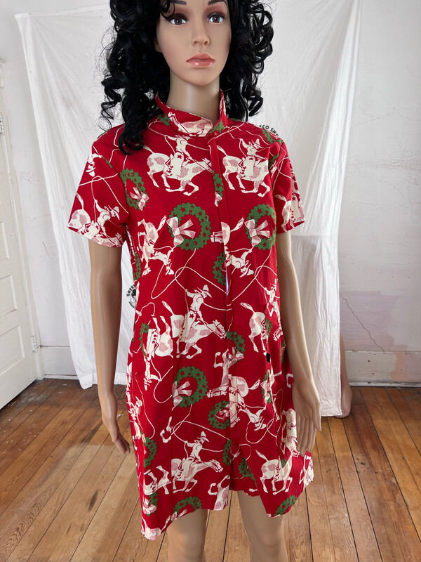 Womens Christmas Cowboy jumpsuit M By Anna Herman