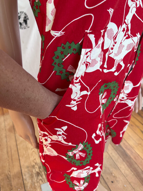 Womens Christmas Cowboy jumpsuit M By Anna Herman