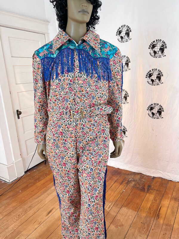 Mens Western Jumpsuit 2XL Fringe Hermans