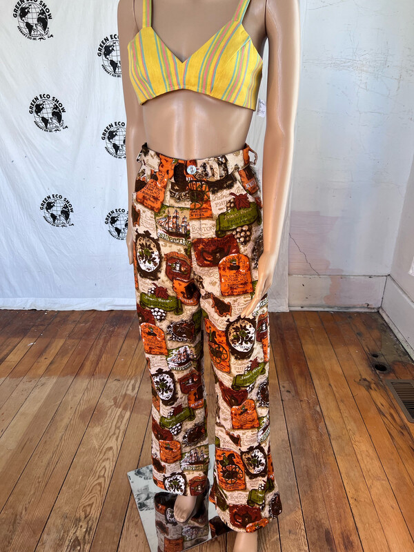 Womens Printed Pants S 25” Hermans Eco