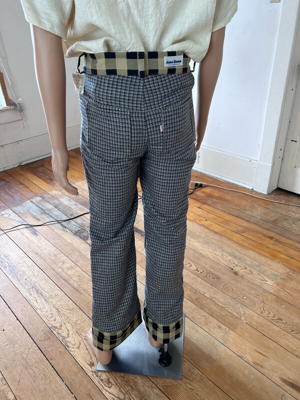 Mens Plaid Pants Wool S Hermans 31"