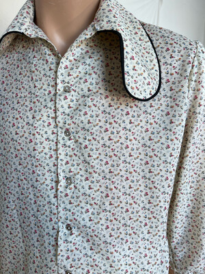 Anna Herman big collar Mens Shirt L USA