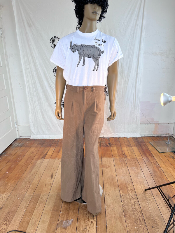 Wide Leg Big Bell High Waisted Mens Pants 36 Herman