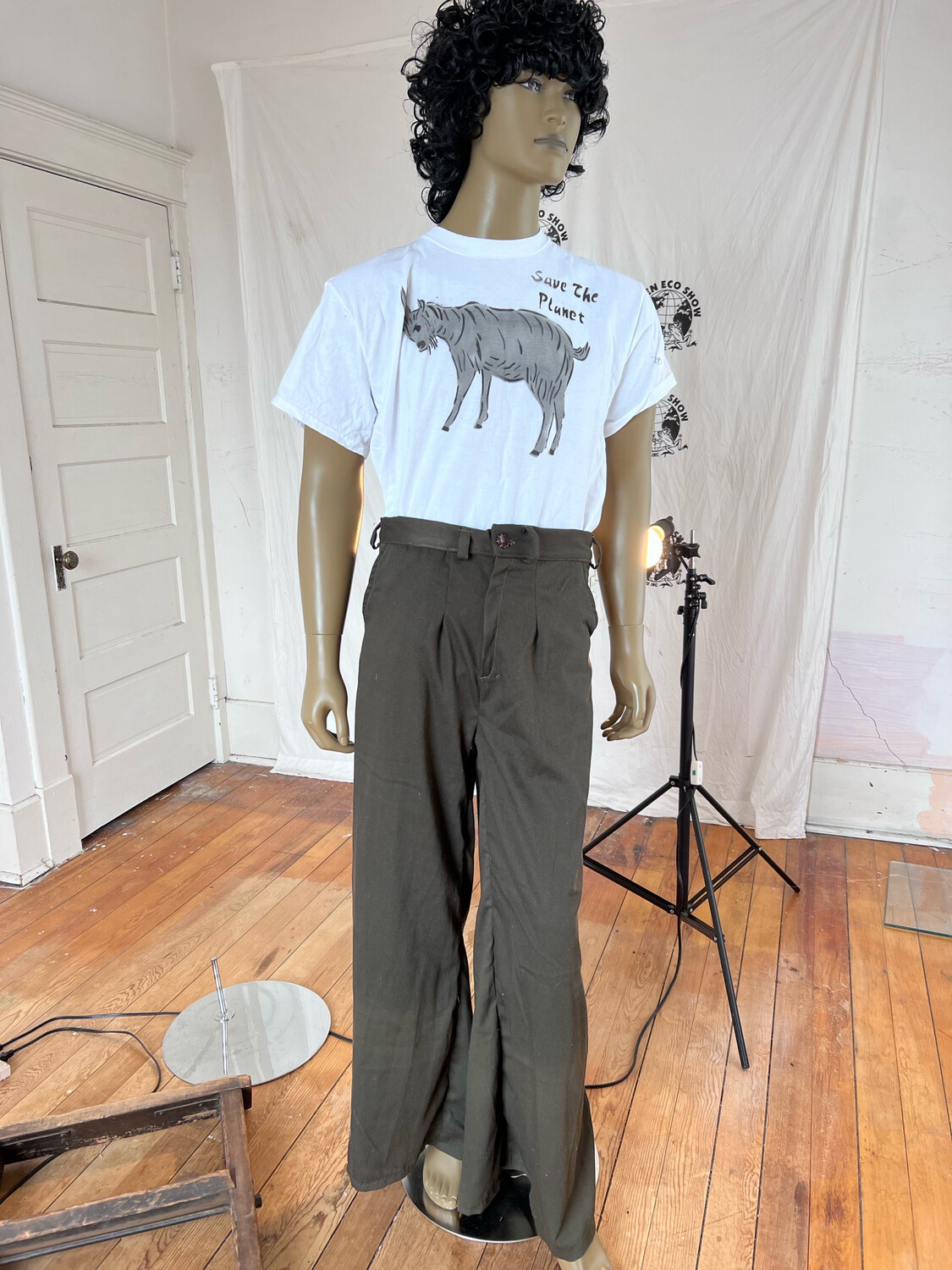 Mens Wide Leg Pants 36 Hermans Eco USA