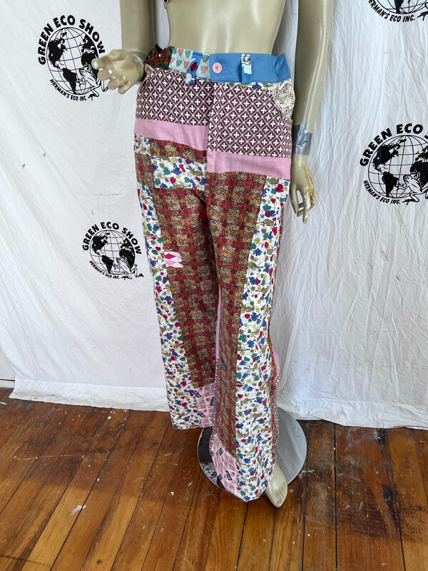 Womens Patchwork Pants Bells 33” By Anna Herman