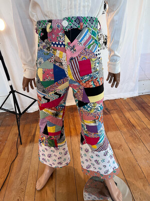 Mens Patchwork pants Flare By Anna Herman