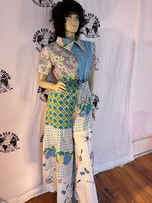Womens Patchwork Jumpsuit M By Anna Herman