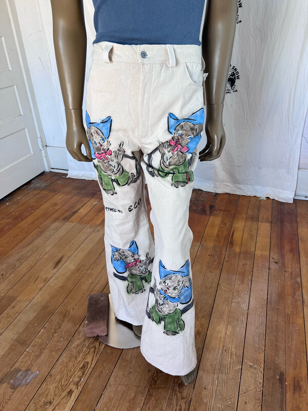 Mens Cowboy Dog Jeans 36” Hermans Eco Canvas