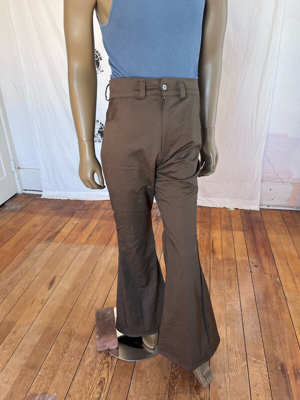 Mens Brown Western Bell Jeans Hermans USA 33