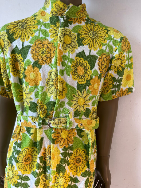 Mens Flower power Terrycloth Romper L