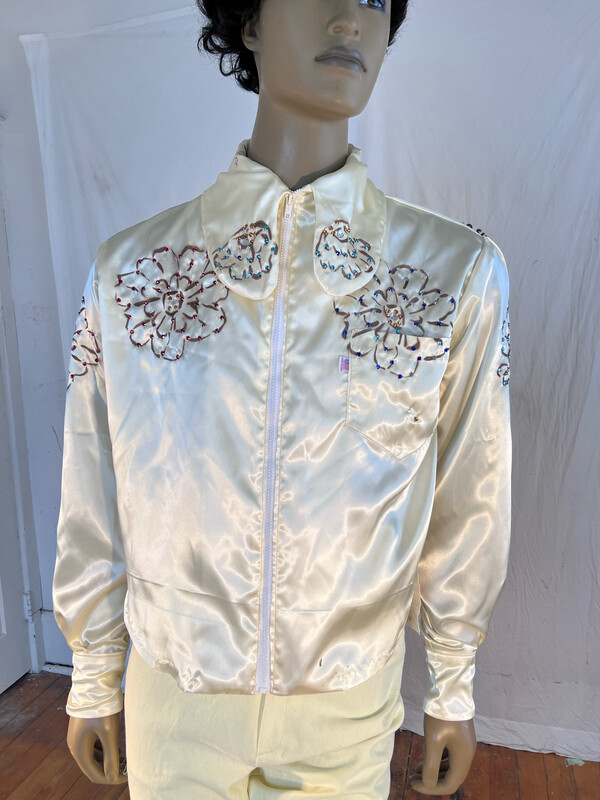 Men’s Rhinestones Satin Light Jacket L Hermans