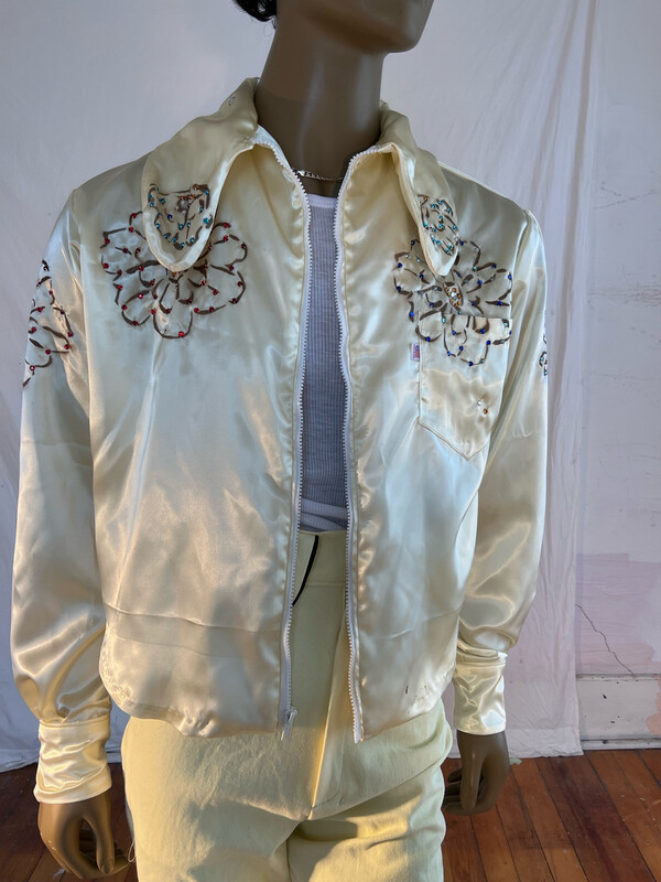 Men’s Rhinestones Satin Light Jacket L Hermans