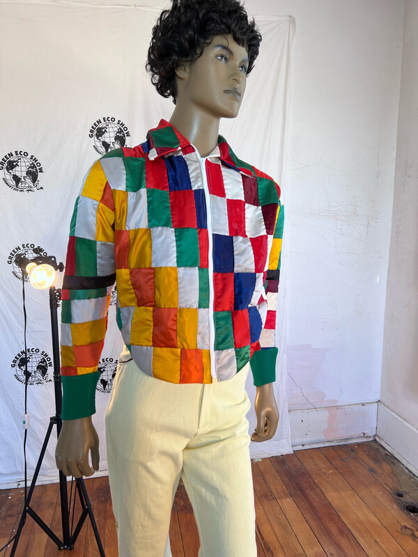 Mens Satin Patchwork Jacket By Anna Herman