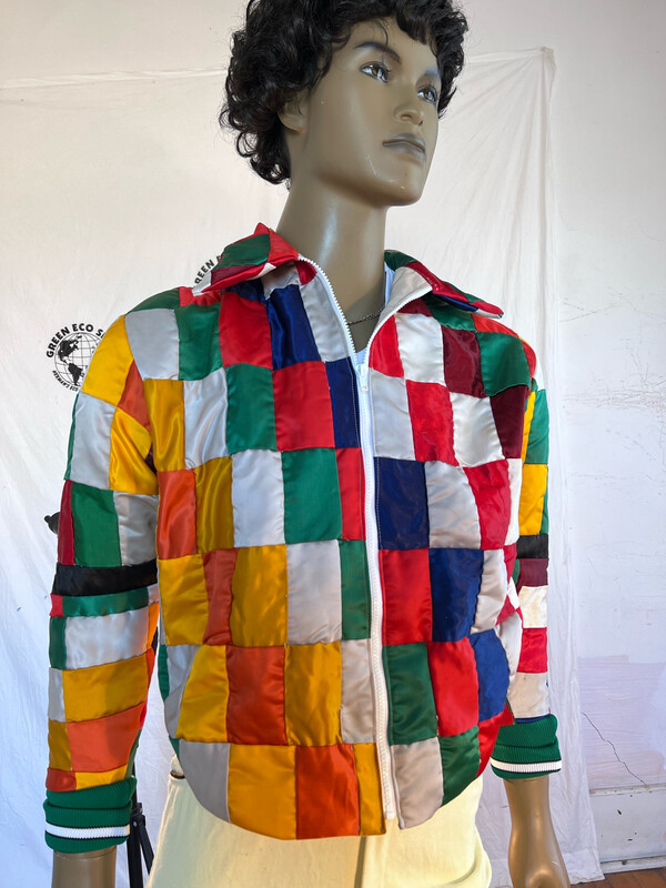 Mens Satin Patchwork Jacket By Anna Herman