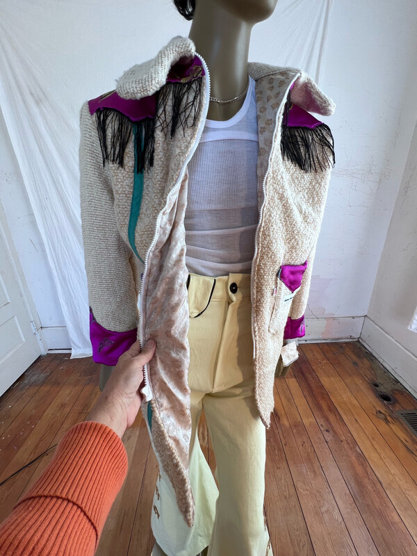 Western Coat Wool Silk L By Anna Herman