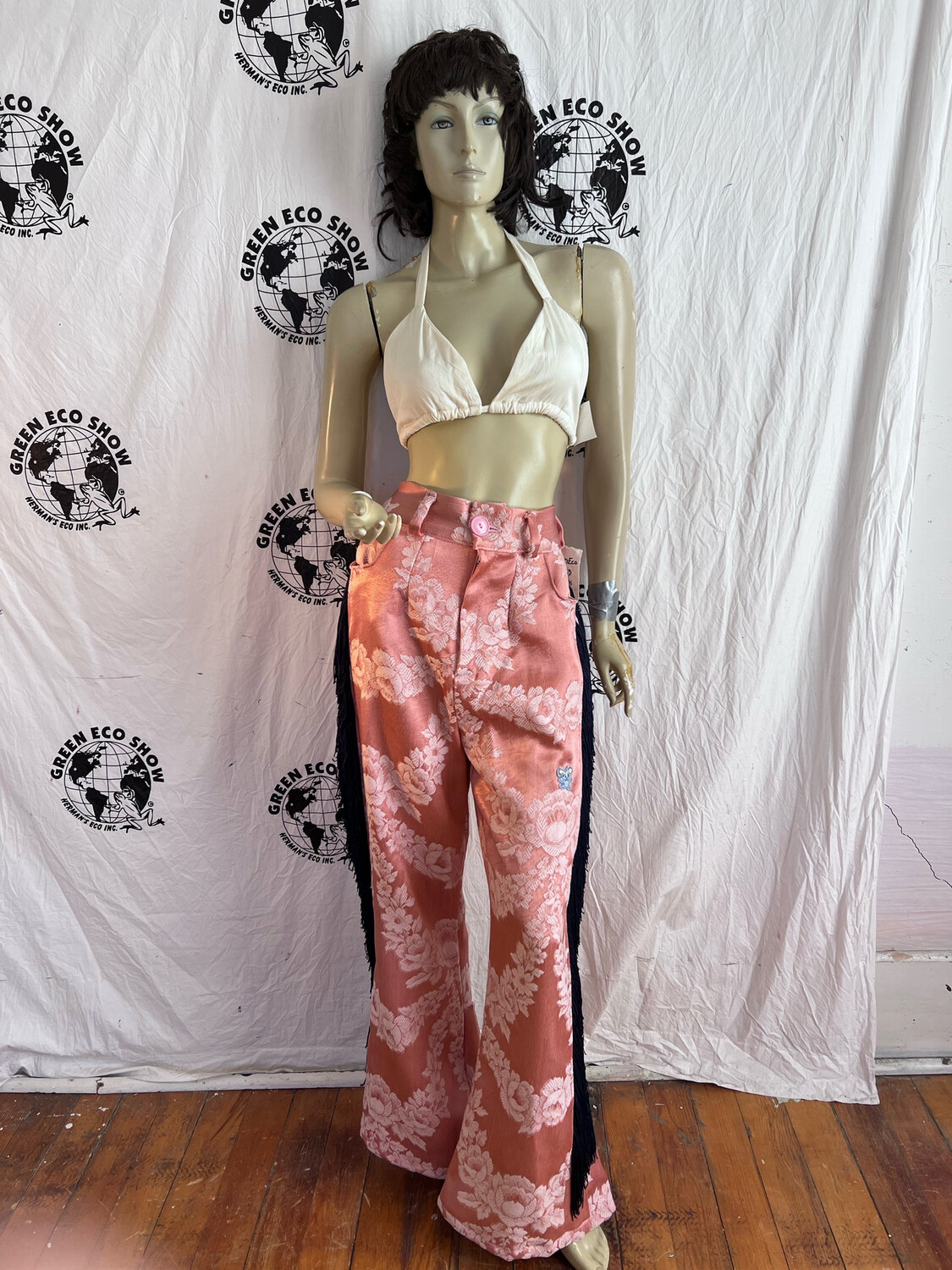Western Fringe Womens Bell Bottom Pants