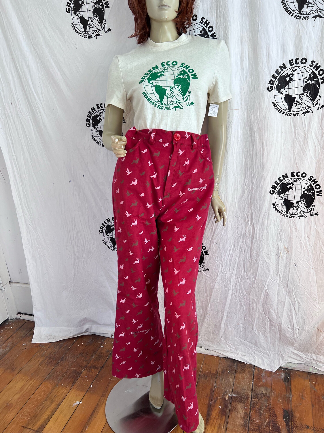 Women’s Endangered Species L Wide Leg Pants By Herman