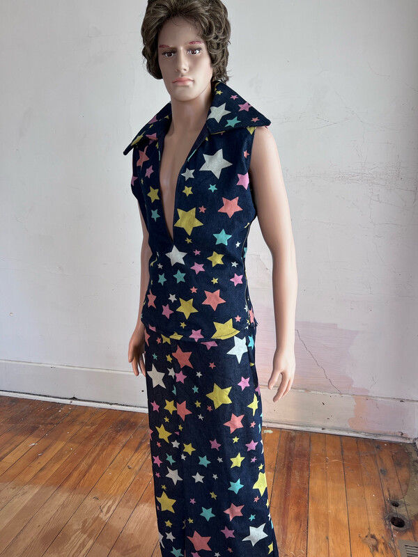 Mens Star Suit Bells Sleeveless Small By Herman