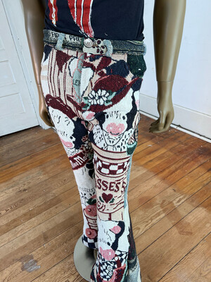 Mens Tapestry Pants Bells Moo Cow By Herman
