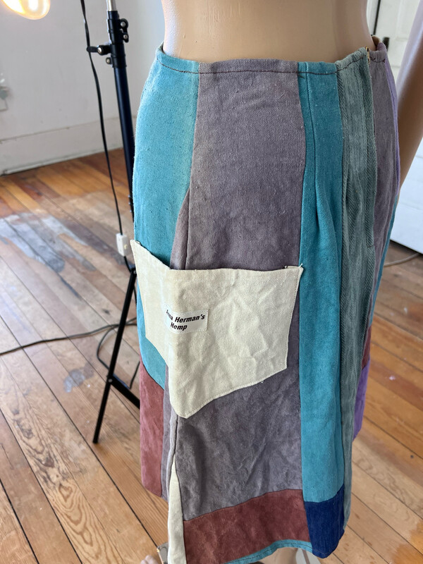 Hermans Hemp Patchwork Skirt 26”