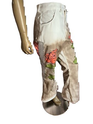 Mens Rose Pants With Rhinestones By Herman 33-34