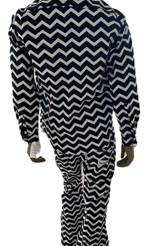 Men's Chevron suit 42 36' W By Anna Herman USA