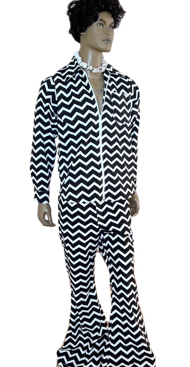 Men&#39;s Chevron suit 42 36&#39; W By Anna Herman USA