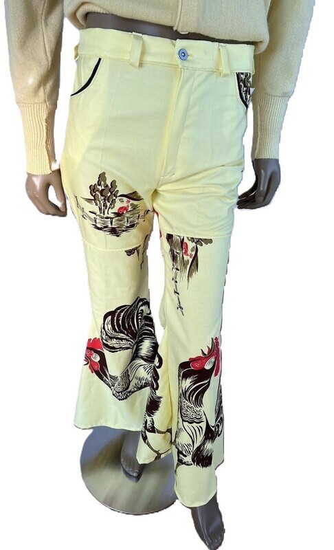 Mens Western Rooster Pants Bells 32 X31 By Herman