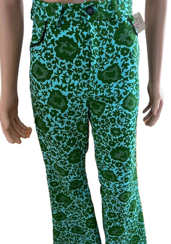 Mens Flowered High waisted Pants silk by Anna Herman 29 -30