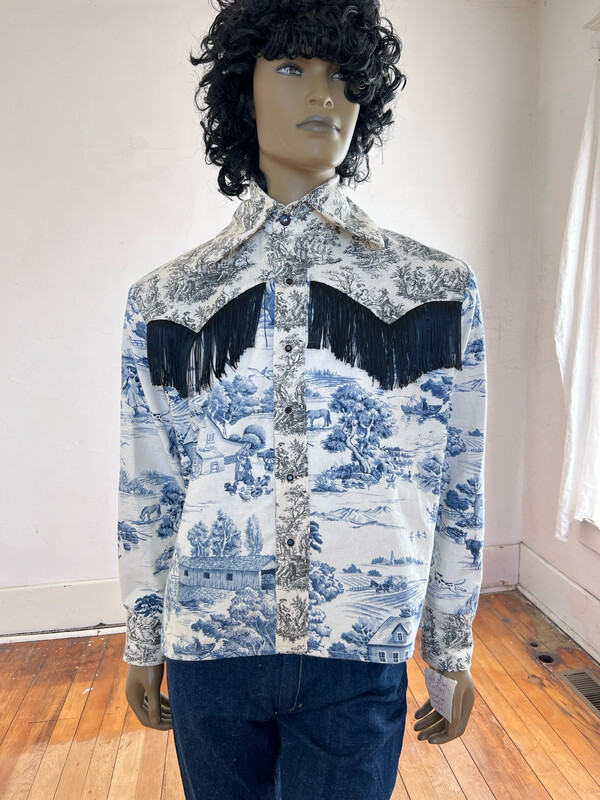 Mens Toile Western shirt L By Herman