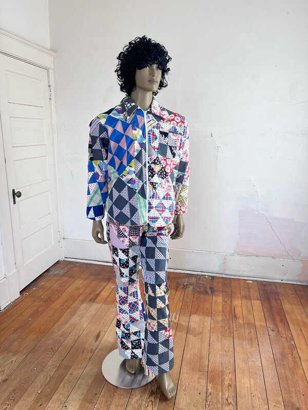 Mens Quilted Suit L By Anna Herman USA