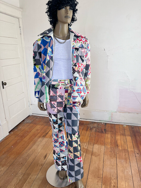 Mens Quilted Suit L By Anna Herman USA