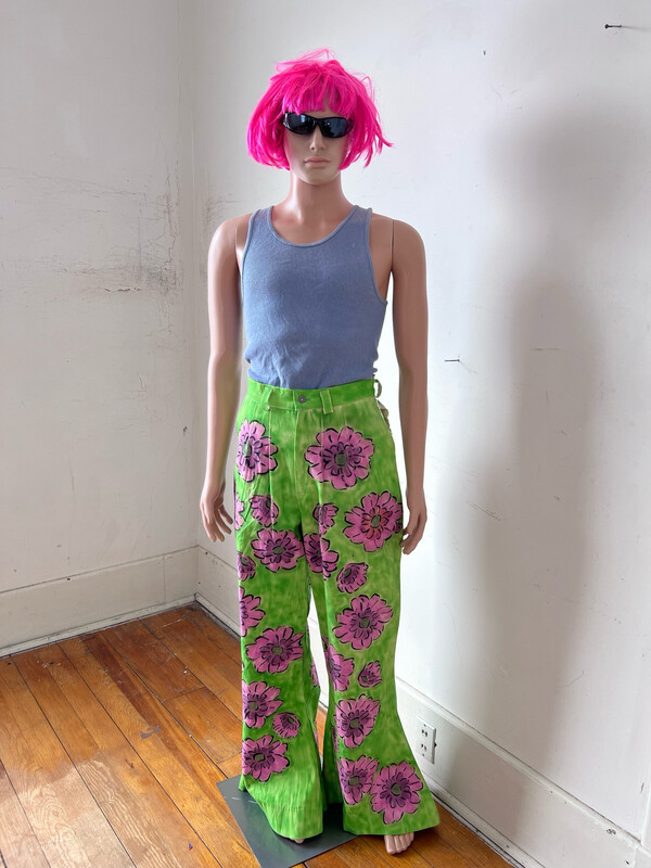 Flower Power Pants 31-32 Bells By Anna Herman
