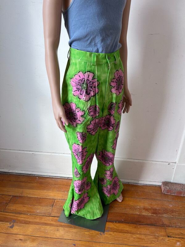 Flower Power Pants 31-32 Bells By Anna Herman